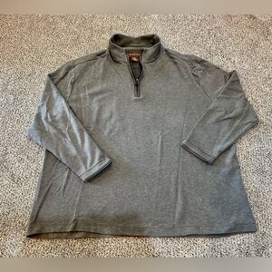 OAK HILL XXL Gray Cozy Fleece 1/4 Zip Sweatshirt R $80